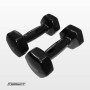 Гантель для фітнесу 3.0 кг EasyFit із вініловим покриттям чорна Гантель для фітнесу 3.0 кг EasyFit із вініловим покриттям чорна