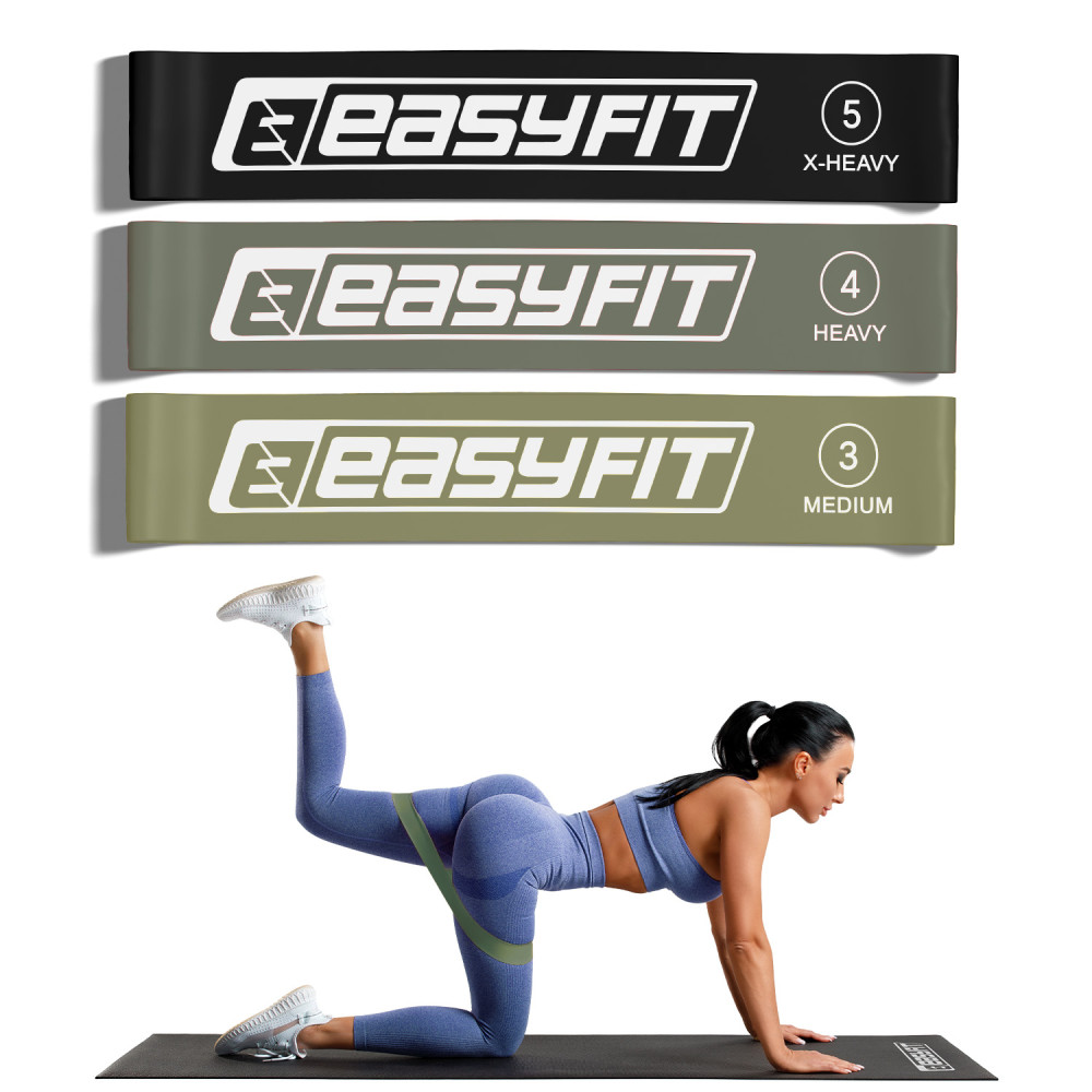 Резинки для фитнеса EasyFit MonoBand набор 3 шт Резинки для фитнеса EasyFit MonoBand набор 3 шт