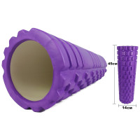 Массажный ролик EasyFit Grid Roller 45 см v.2.1 Фиолетовый