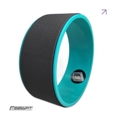 Колесо для йоги EasyFit TPE 33 см чорно-м’ятне