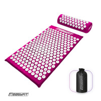 Массажный коврик Easyfit с подушкой (аппликатор Кузнецова) + чехол Фиолетовый