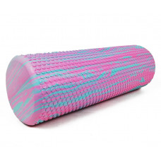 Массажный ролик EasyFit Foam Roller 45 см двухцветный Розовый-мятный