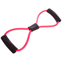 Эспандер EasyFit восьмерка трубчатый розовый