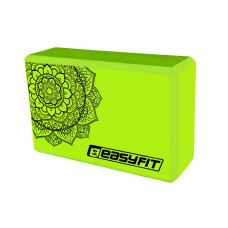 Блок для йоги EasyFit EVA з салатовим салатом.