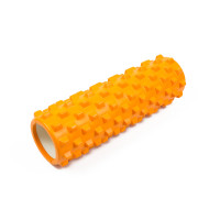 Массажный ролик EasyFit Grid Roller PRO 45 см Оранжевый