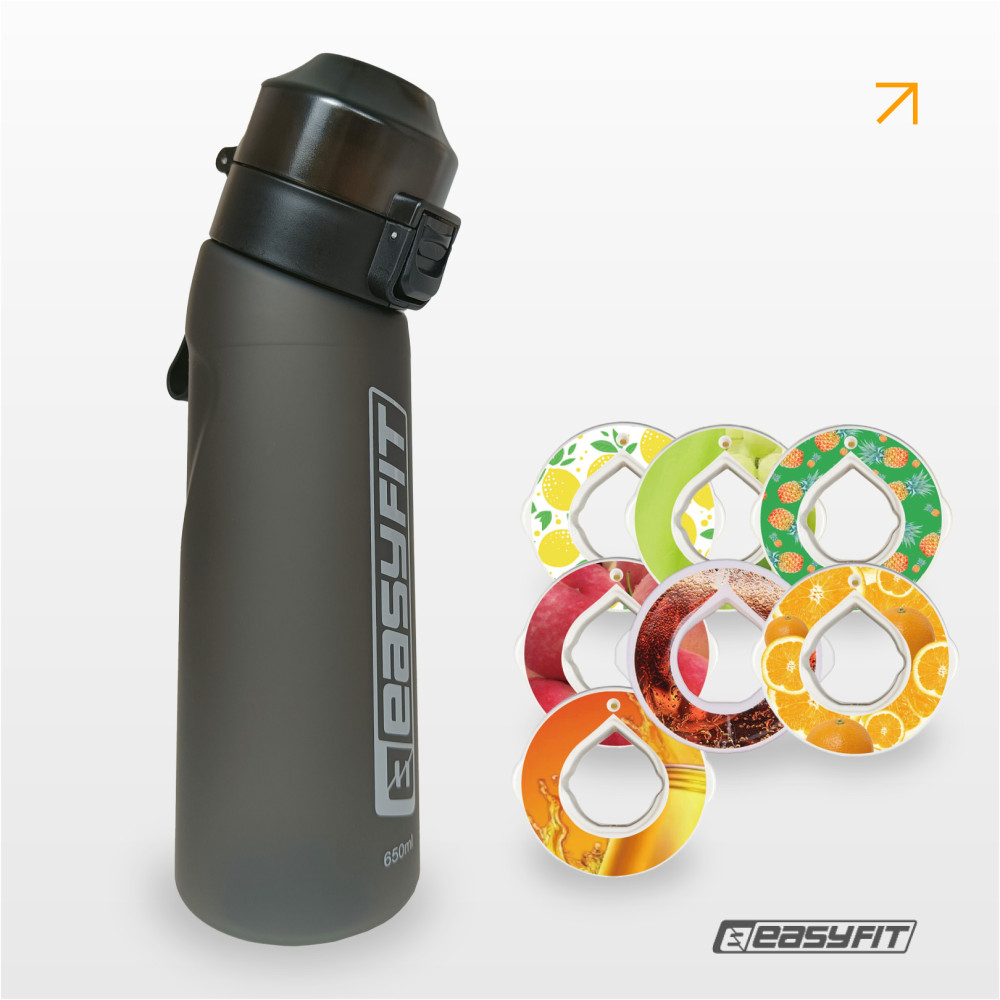 Спортивна пляшка для води зі смаками EasyFit Air Up (7 ароматизованих капсул у комплекті), 650 мл Спортивна пляшка для води зі смаками EasyFit Air Up (7 ароматизованих капсул у комплекті), 650 мл