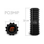 Масажний ролик EasyFit Solid Roller v.1.2s 33х13 см чорний
