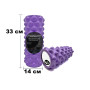 Массажный ролик EasyFit Grid Roller - Extreme 33 см Фиолетовый