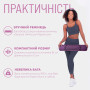Килимок для йоги та фітнесу EasyFit TPE+TC 6 мм двошаровий фіолетовий-оранжевий