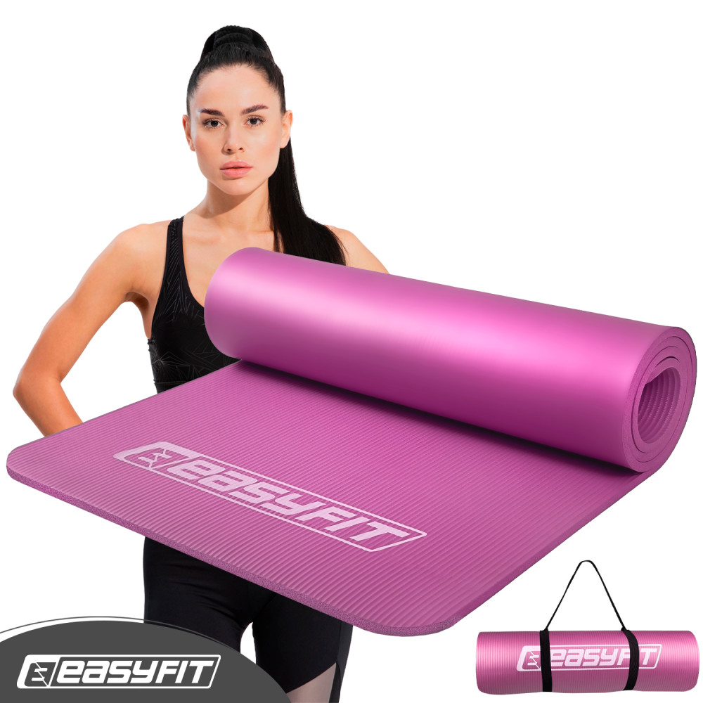 Коврик для фитнеса и йоги EasyFit NBR 10 мм Розовый Коврик для фитнеса и йоги EasyFit NBR 10 мм Розовый