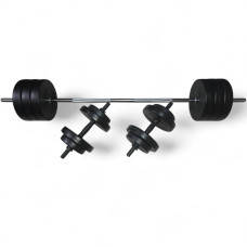 Набор штанга и гантели EVG-Sport 50 кг, гриф 1,5 м