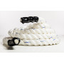 Канат тренувальний для кросфіту 15 м Battle Rope White WCG 50х15