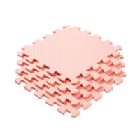 Мат-пазл детский WCG EVA 30×30×1 см, 10 частей, персиковый