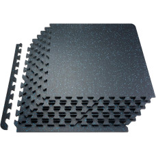 Мат-пазл DualMat 60×60×1,2 см (чорний/сині вкраплення), 1 шт