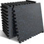 Мат-пазл DualMat 60×60×1,2 см (чорний/сині вкраплення), 1 шт Мат-пазл DualMat 60×60×1,2 см (чорний/сині вкраплення), 1 шт