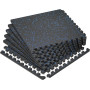 Мат-пазл DualMat 60×60×1,2 см (чорний/сині вкраплення), 1 шт Мат-пазл DualMat 60×60×1,2 см (чорний/сині вкраплення), 1 шт