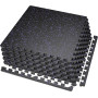 Мат-пазл DualMat 60×60×2 см (чорний/фіолетові вкраплення), 1 шт Мат-пазл DualMat 60×60×2 см (чорний/фіолетові вкраплення), 1 шт