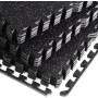 Мат-пазл DualMat 60×60×2 см (чорний/фіолетові вкраплення), 1 шт Мат-пазл DualMat 60×60×2 см (чорний/фіолетові вкраплення), 1 шт
