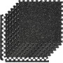 Мат-пазли DualMat 60×60×2 см (чорний/білі вкраплення), комплект 4 шт