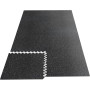 Мат-пазли DualMat 60×60×2 см (чорний/білі вкраплення), комплект 4 шт